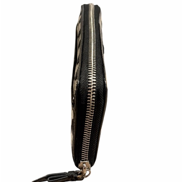 Coach Signature Stripe Accordion Zip Wallet - Picture 4 of 8